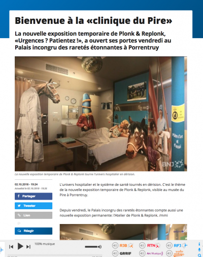 Musée le Pire de Plonk & Replonk. Bienvenue à la «clinique du Pire» – RFJ 02.10.18